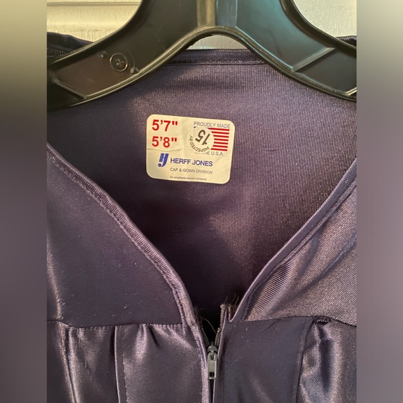 Graduation gown Navy 5’7” by Herff Jones - Picture 2 of 8